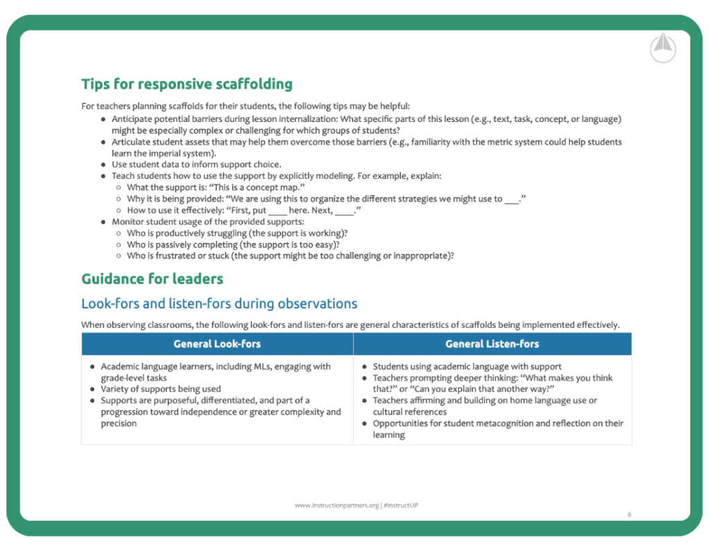 Math scaffolding resource preview